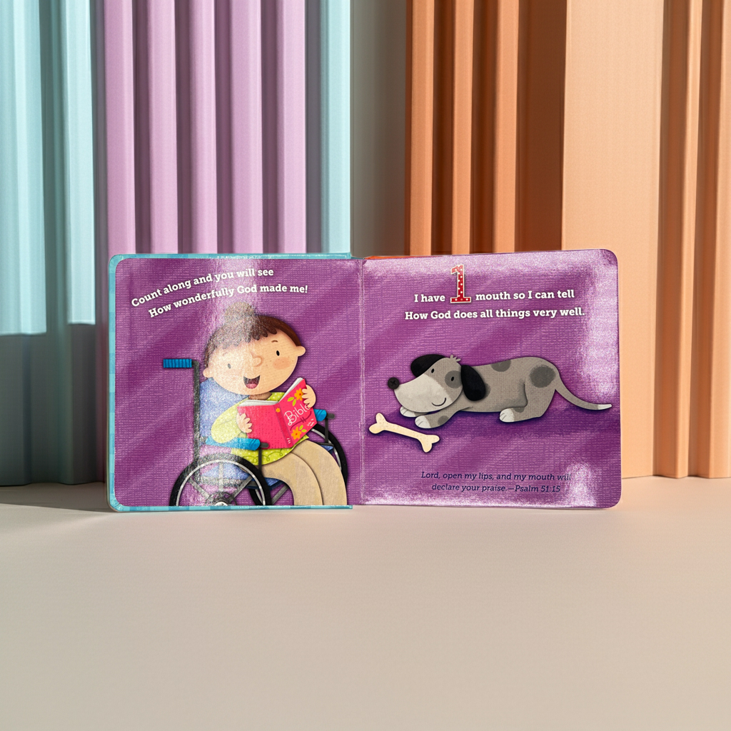 1, 2, 3 God Made Me | Christian Counting Board Book for Kids