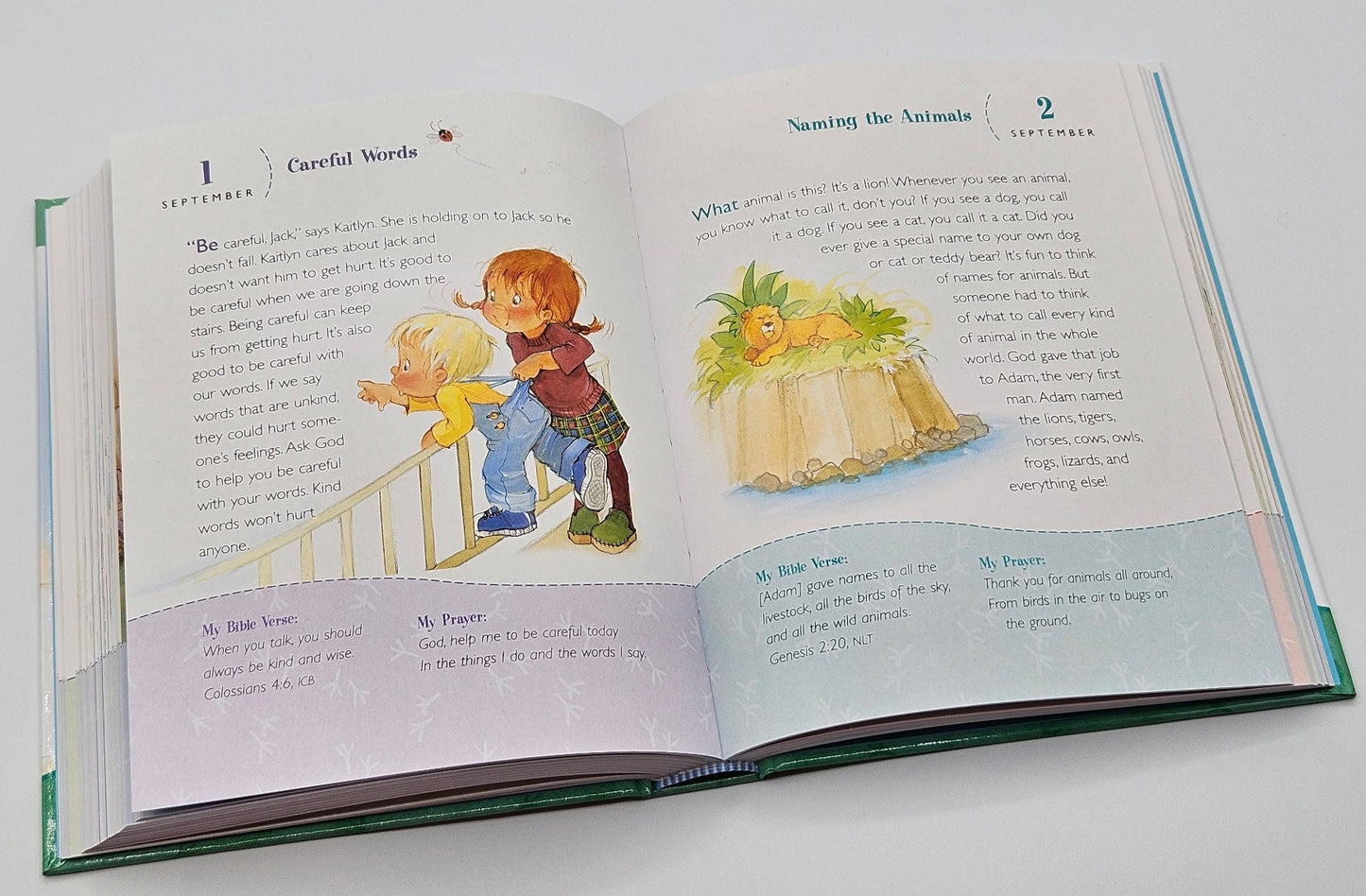 The One Year Devotions for Preschoolers: Daily Bible Stories and Prayers for Kids Ages 3–6. Open Book