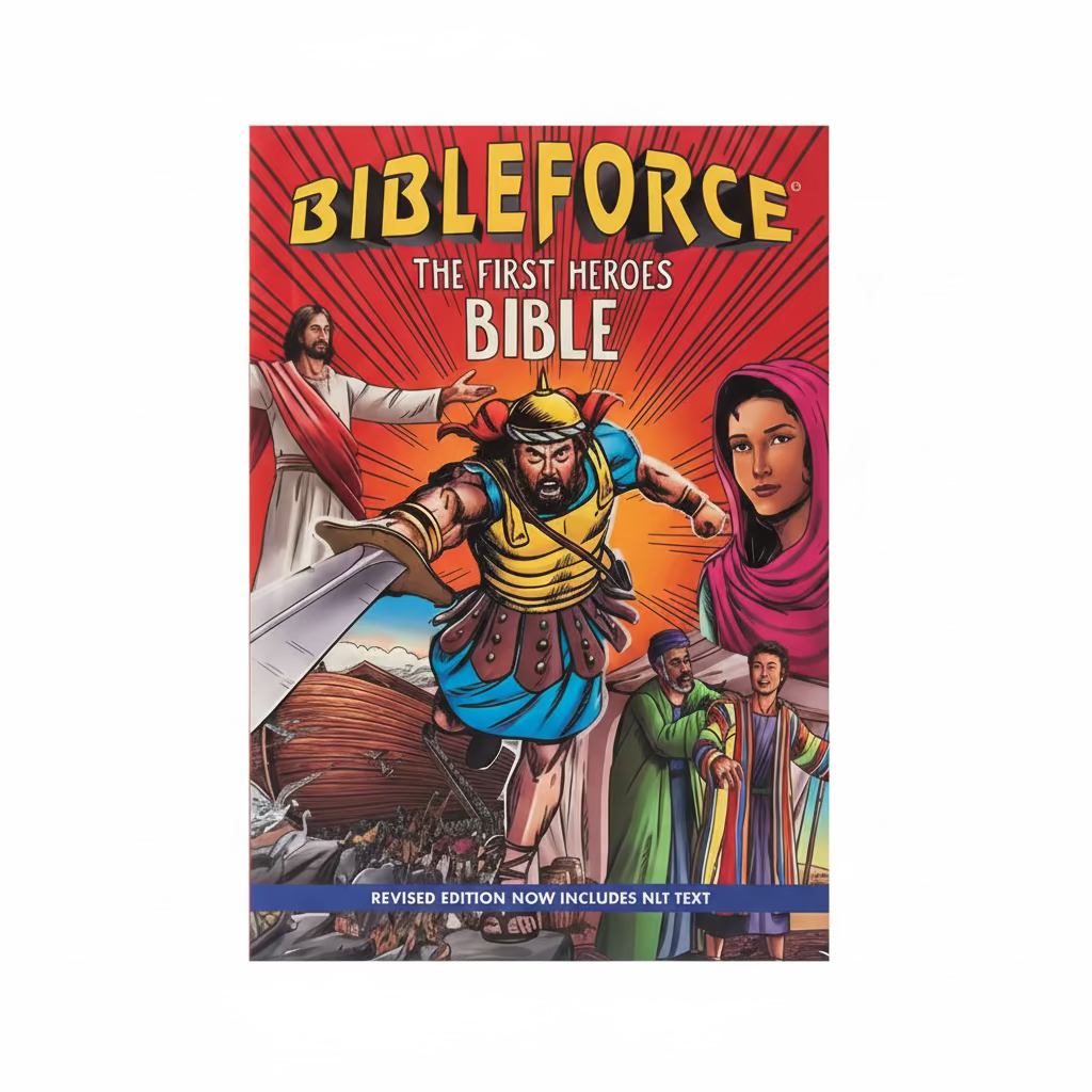 BibleForce Duo Bundle – Heroes Bible + Devotional | Christian Gift Set for Kids. BibleForce: The First Heroes Bible – Christian graphic novel Bible with comic-style illustrations for kids ages 6–12 – Tyndale House Publishers