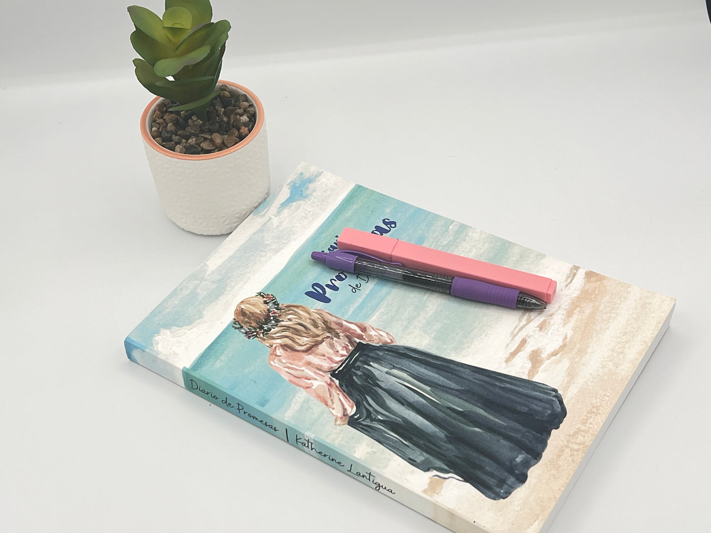 Set of 3 Diario de Promesas Bible Study Journals - Blue Cover