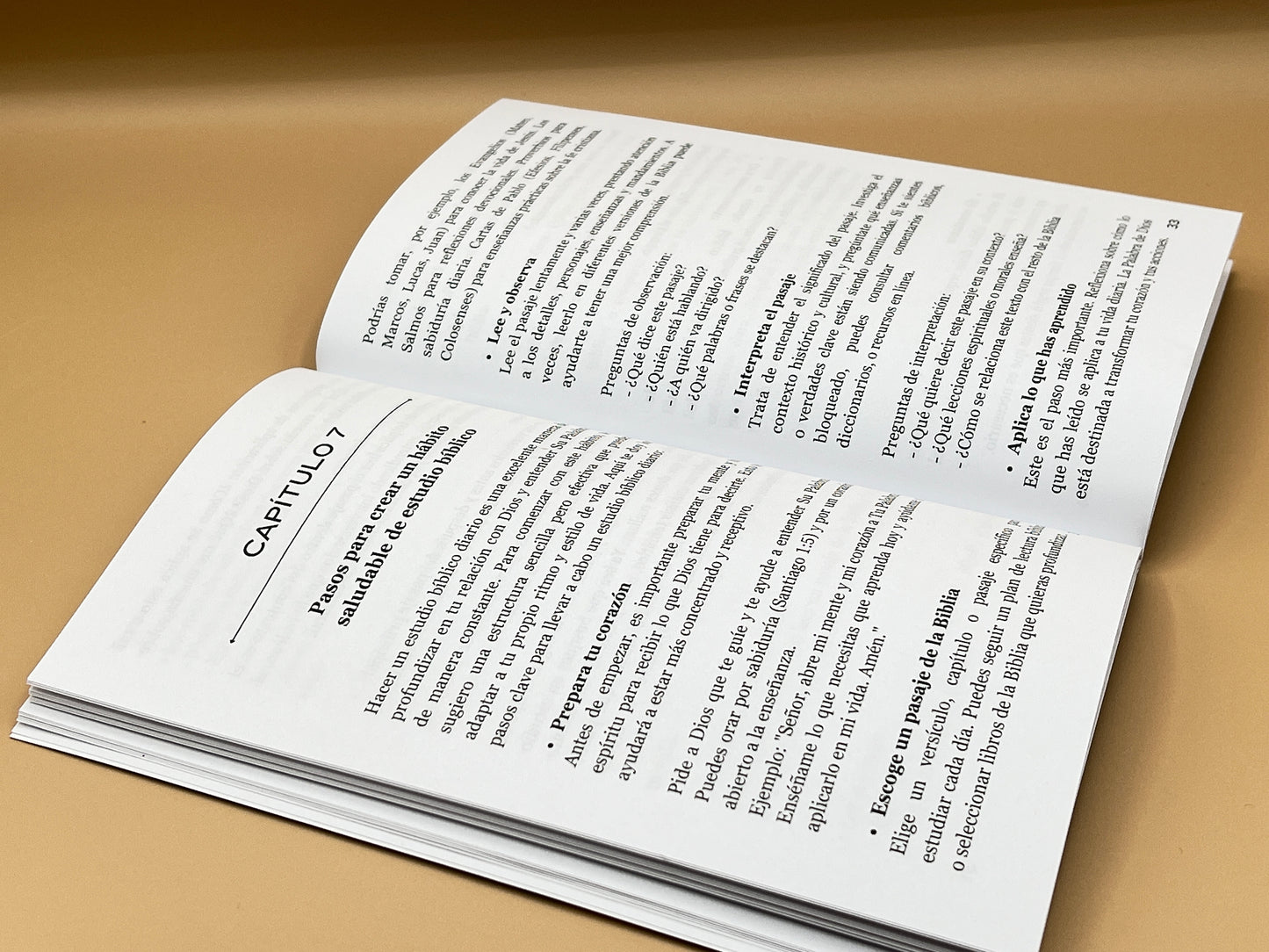 Bible Study Guide – Mini Book, Open Pages