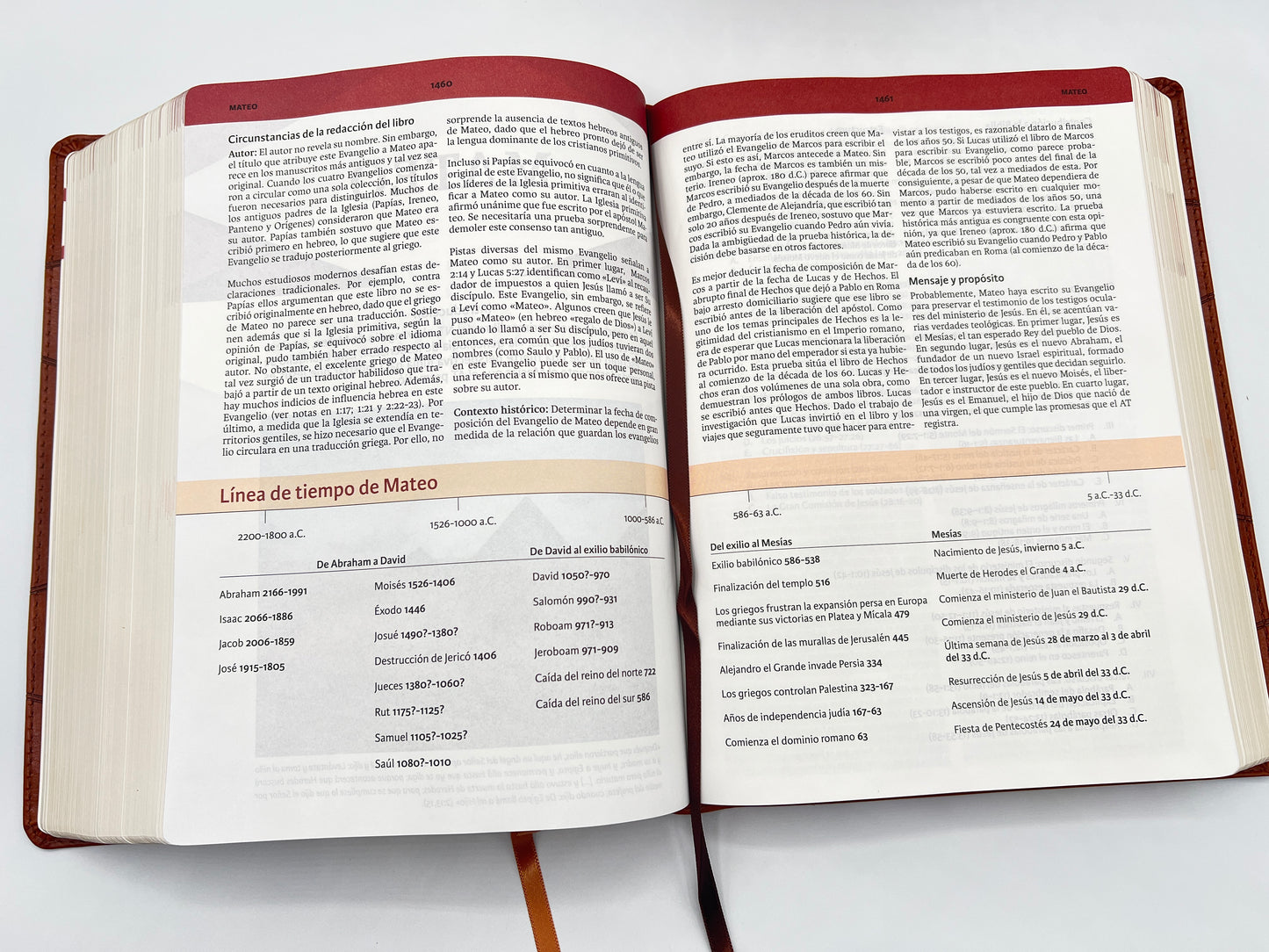 RVR 1960 Holman Study Bible – Brown Imitation Leather - Time line