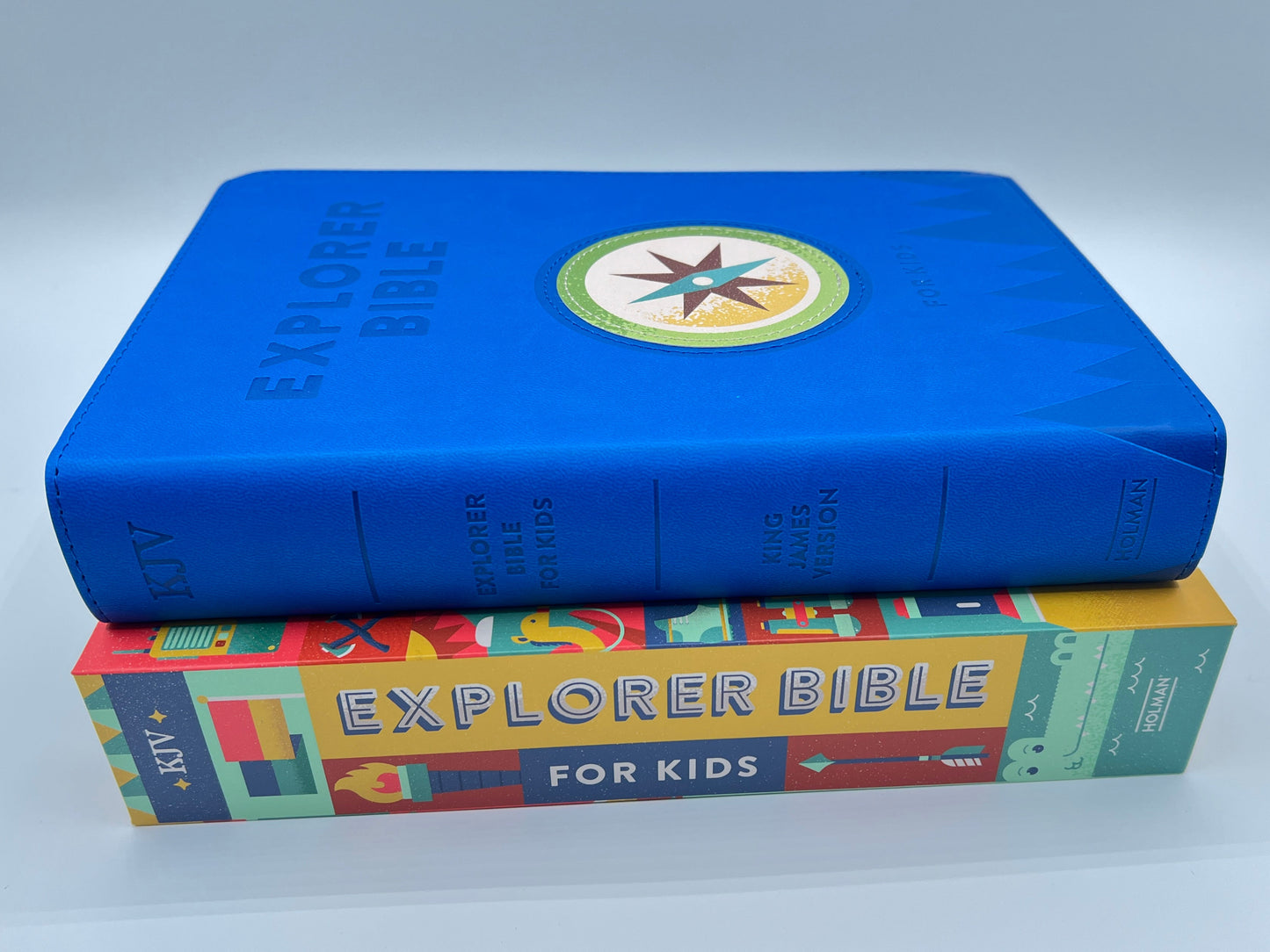 KJV Explorer Bible for Kids – Royal Blue LeatherTouch (Full-Color Study Edition)