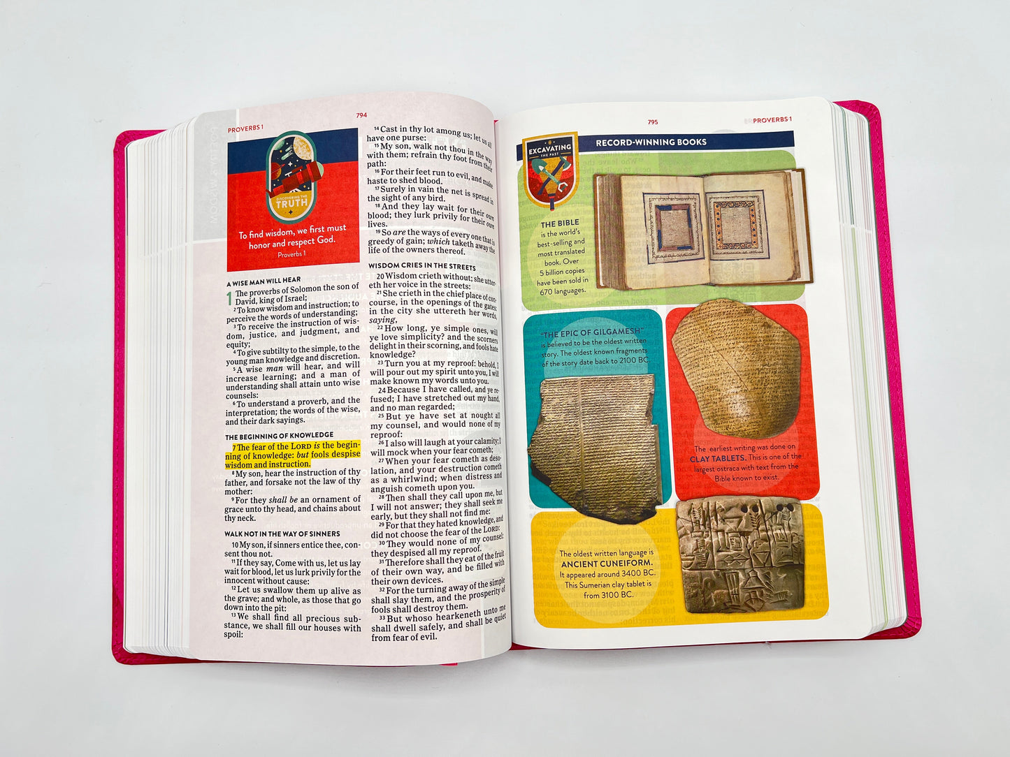 KJV Explorer Bible for Kids – Bubble Gum LeatherTouch (Full-Color Study Edition)