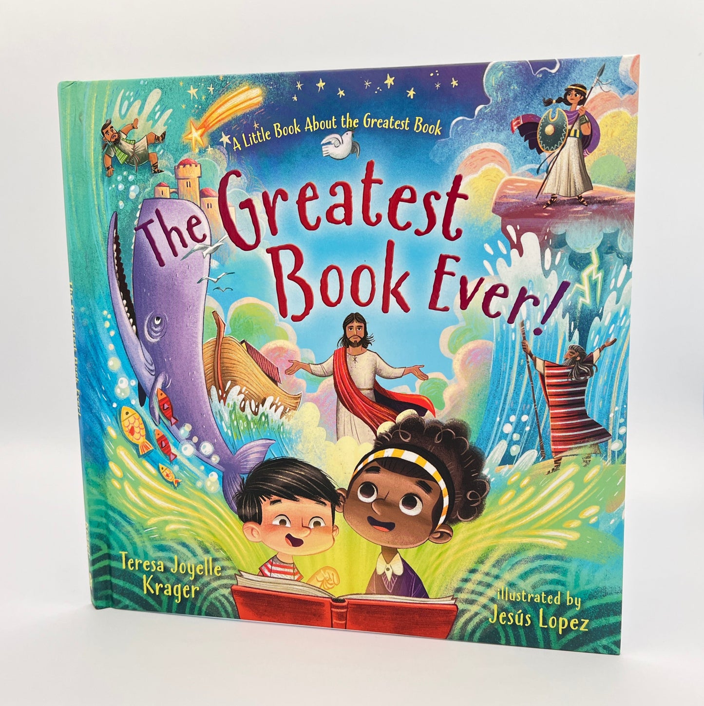 The Greatest Book Ever – Children’s Bible Storybook Hardcover | Ages 4–8. Children's book titled 'The Greatest Book Ever!' on a white background
