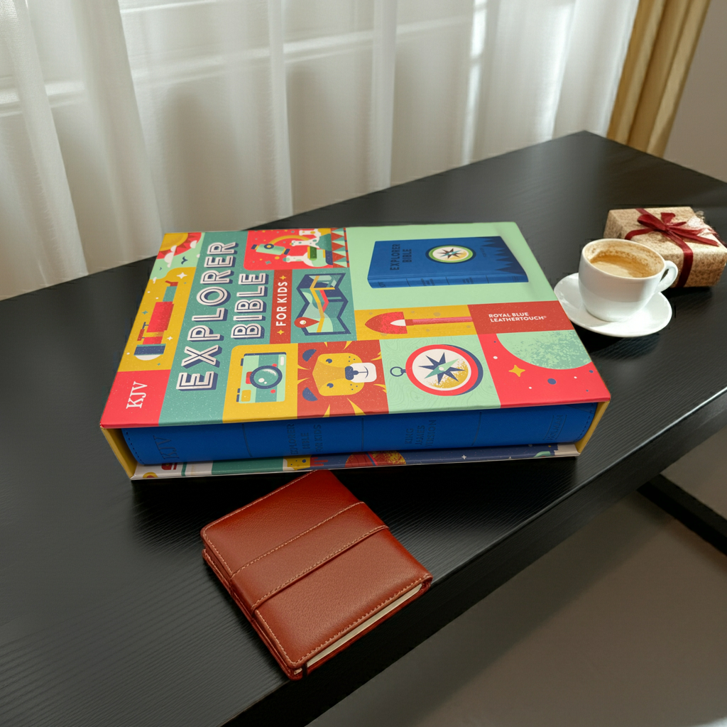 KJV Explorer Bible for Kids – Royal Blue LeatherTouch (Full-Color Study Edition)