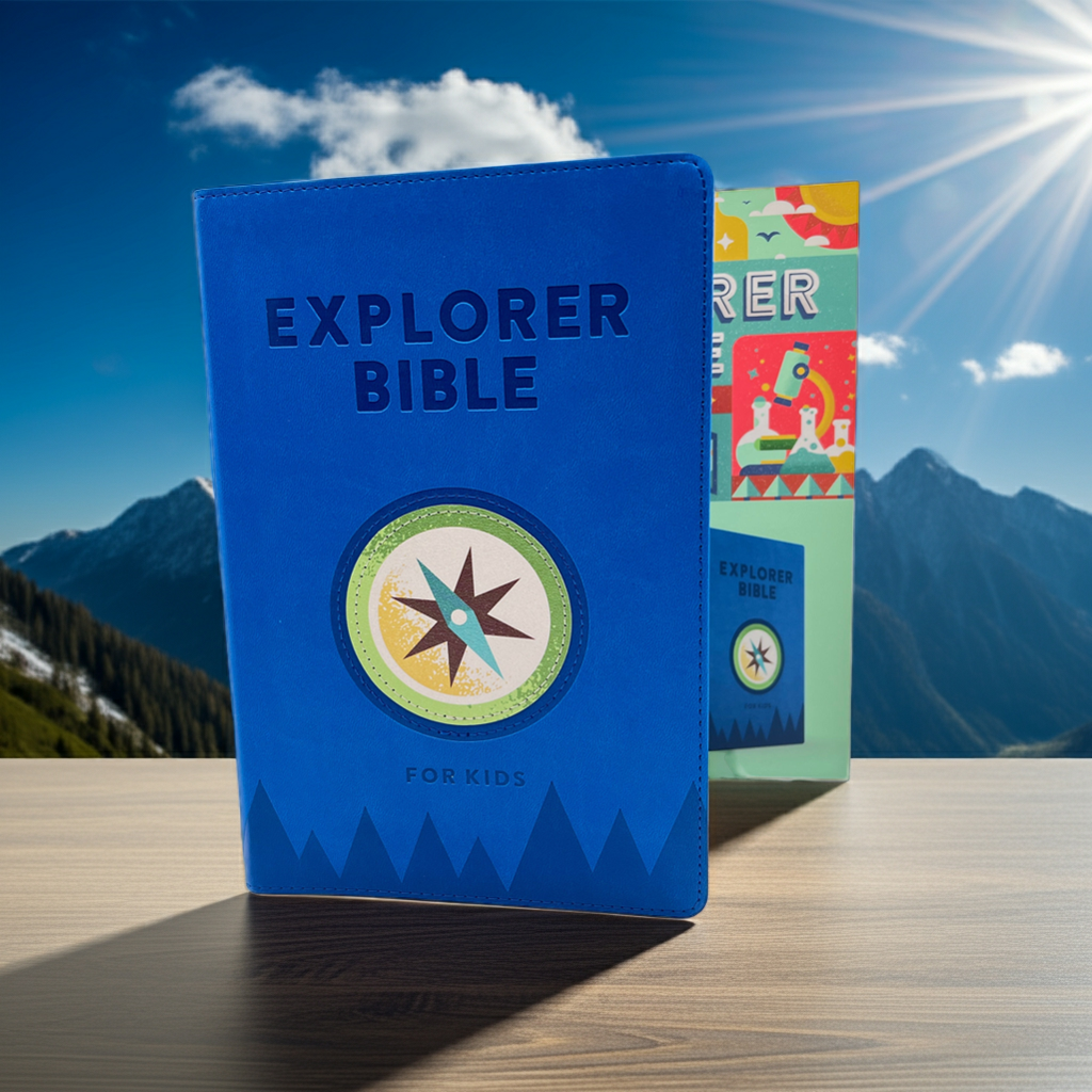 KJV Explorer Bible for Kids – Royal Blue LeatherTouch (Full-Color Study Edition)