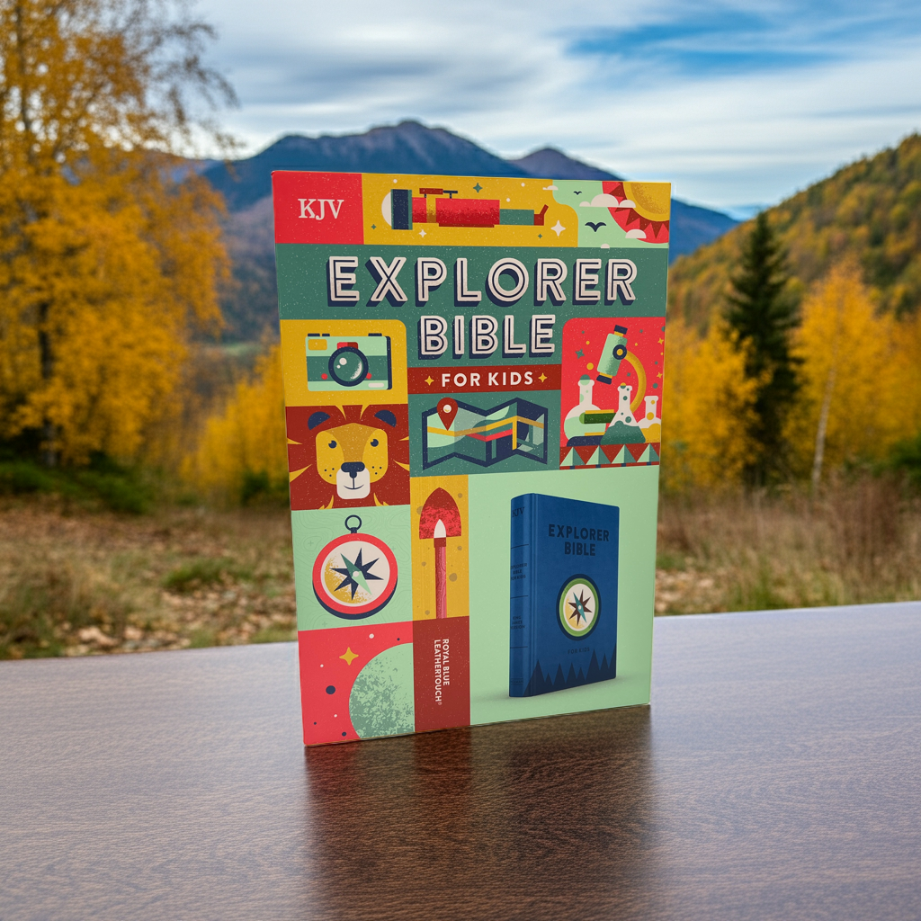 KJV Explorer Bible for Kids – Royal Blue LeatherTouch (Full-Color Study Edition)