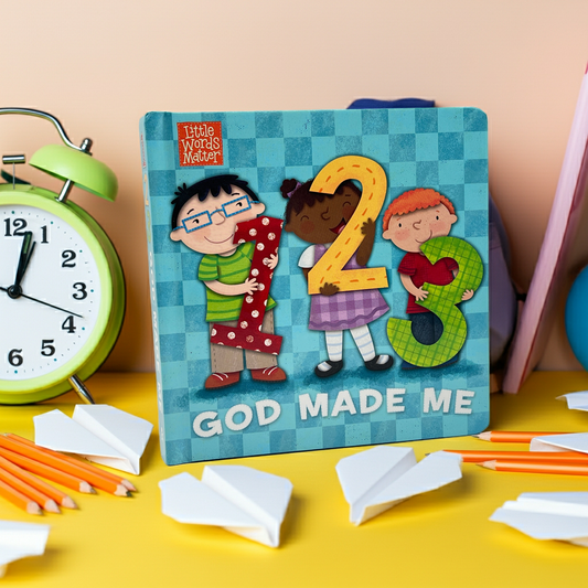 1, 2, 3 God Made Me | Christian Counting Board Book for Kids