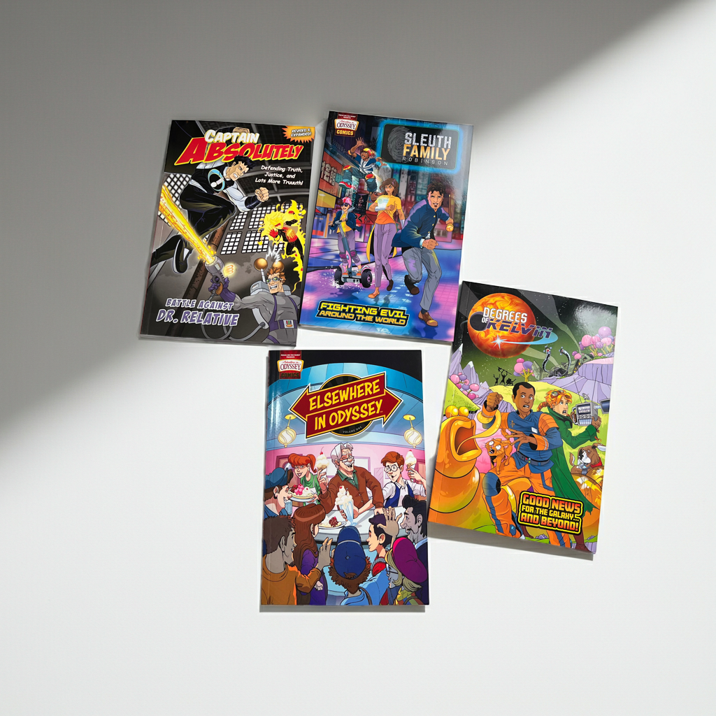 Ultimate Christian Graphic Novel Bundle – 4-book set for kids ages 8–12 including Captain Absolutely and Degrees of Kelvin