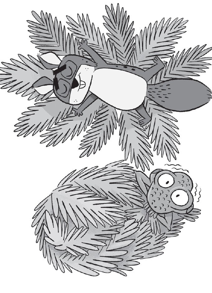 Book 11  – A Twisty-Turny Journey – The Dead Sea Squirrels | Christian Adventure and Faith Story for Kids. Two cartoon sloths hanging from a branch on a white background