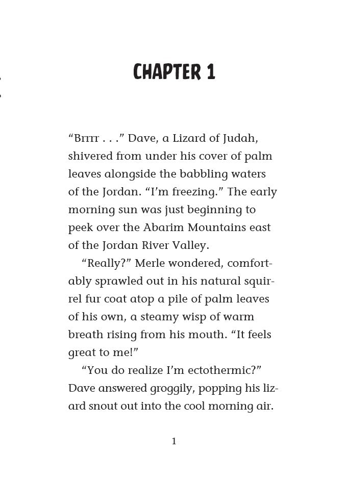 Book 11  – A Twisty-Turny Journey – The Dead Sea Squirrels | Christian Adventure and Faith Story for Kids. Text from a book or novel with a white background