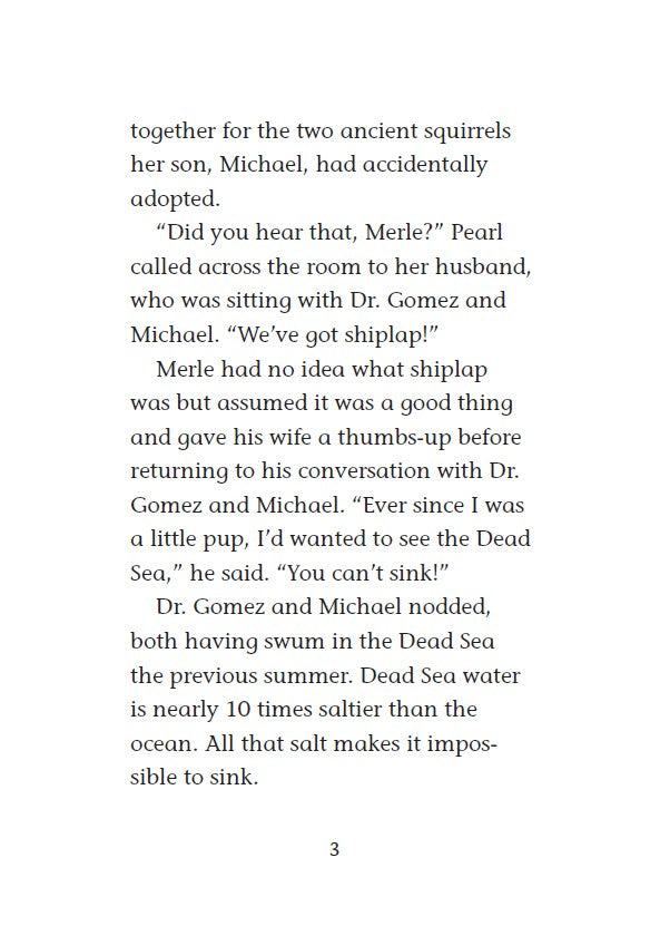 Book 5 – Tree-Mendous Trouble | The Dead Sea Squirrels Series – A Fun Christian Story About Kindness and Friendship for Kids Text from the book or document on a white background