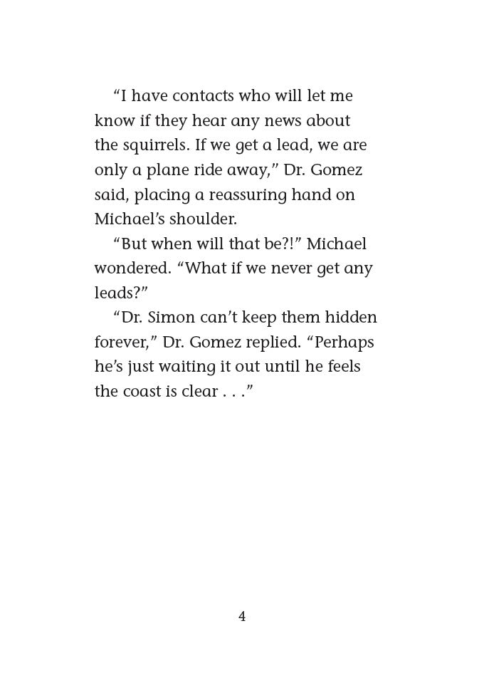 Book 9 – Jingle Squirrels – The Dead Sea Squirrels | Christian Christmas Adventure Story for Kids. Interior text excerpt page from Jingle Squirrels – Dead Sea Squirrels Christian adventure chapter book for kids ages 6–10 by Mike Nawrocki