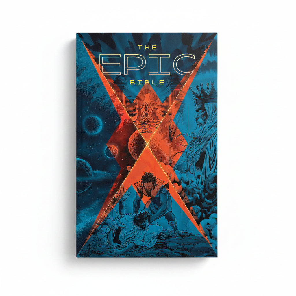 Epic Bible + BibleForce Ultimate Bundle – Premium Christian Gift Set. Lifestyle photo of the Epic Bible + BibleForce Ultimate Bundle – 3-book premium Christian gift set for kids ages 6–12 – Tyndale House