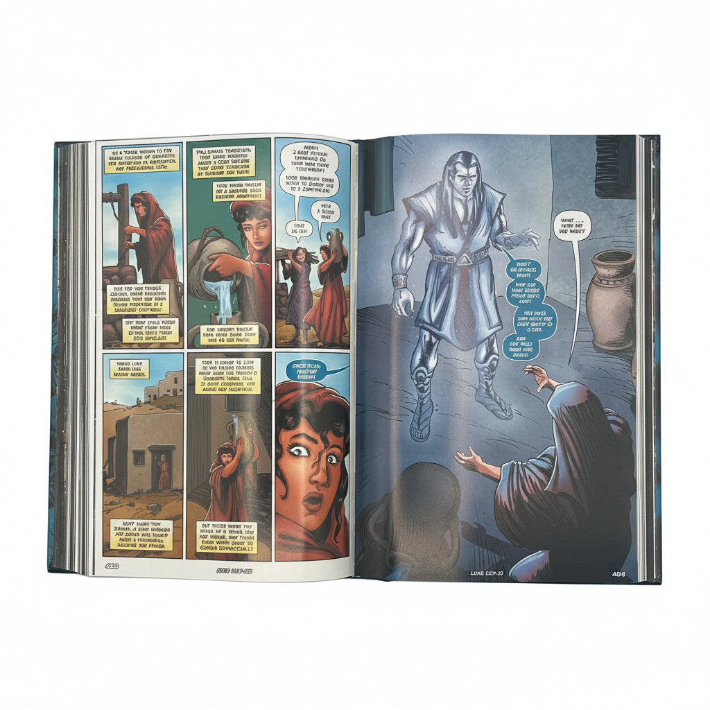 Epic Bible + BibleForce Ultimate Bundle – Premium Christian Gift Set. Close-up of the Epic Bible included in the Ultimate Bundle – illustrated full-color Bible for kids ages 6–12 – Tyndale House