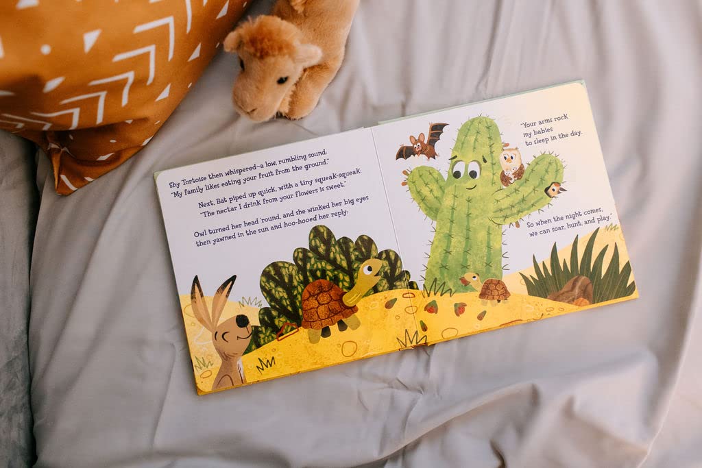 God Made You to Be You – Board Book #1 | A Christian Story About Purpose, Identity & God's Perfect Design for Kids. Interior lifestyle shot of God Made You to Be You by Jamie Ivey with illustrated cactus and animal characters – Christian board book for toddlers ages 2–6