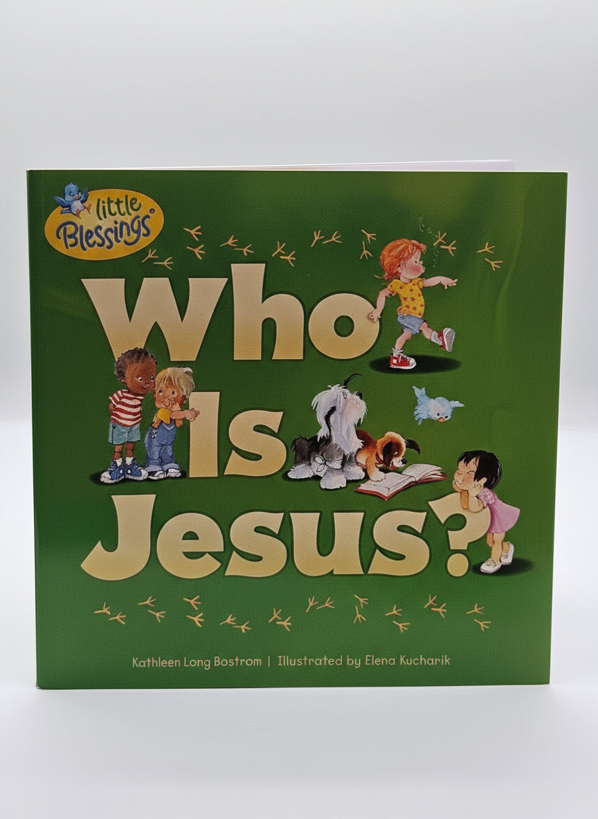 Children's book titled 'Who Is Jesus?' on a white background