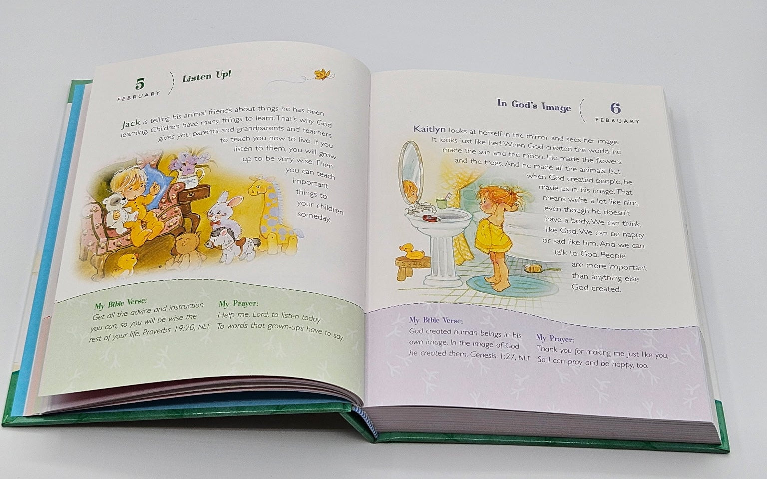 The One Year Devotions for Preschoolers: Daily Bible Stories and Prayers for Kids Ages 3–6. Open Book