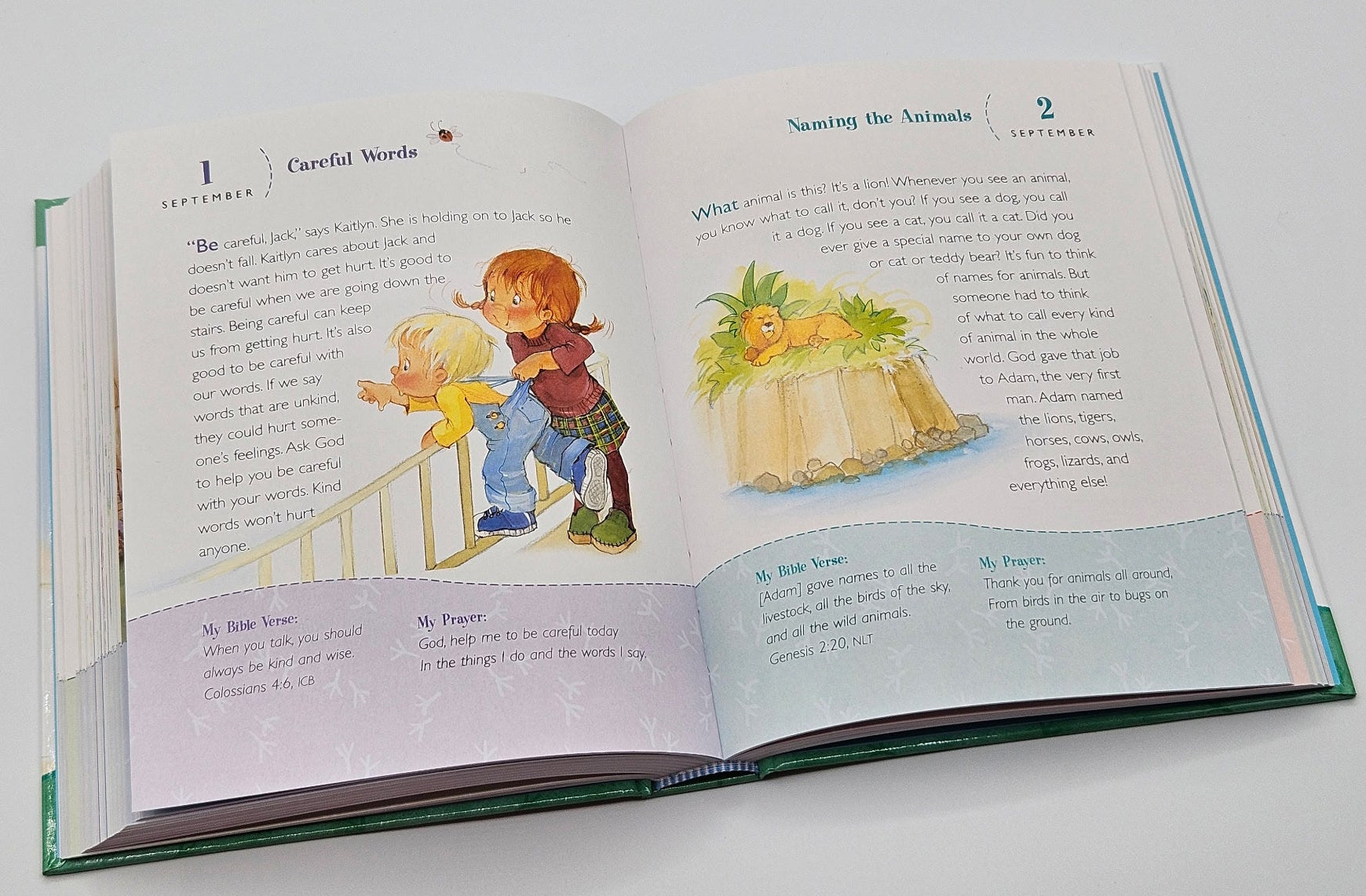 The One Year Devotions for Preschoolers: Daily Bible Stories and Prayers for Kids Ages 3–6. Open Book