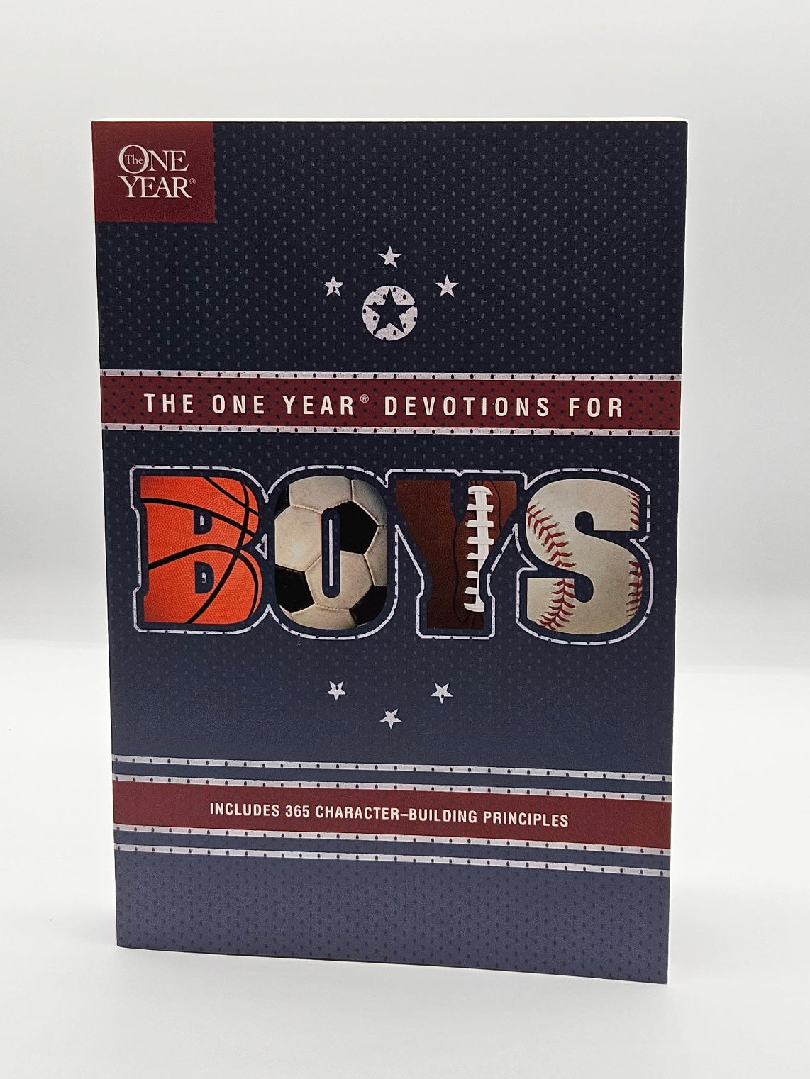 The One Year Devotions for Boys: 365 Daily Bible Stories and Faith Lessons for Ages 8–12. Cover Book