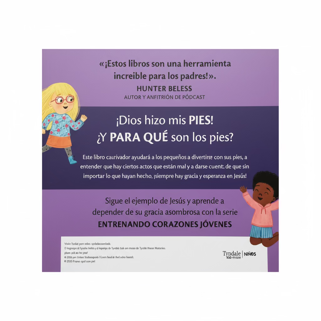 ¿Para qué son los pies? (What Are Feet For?) – Training Young Hearts Spanish Christian lift-the-flap board book cover for toddlers ages 2–4 – Tyndale