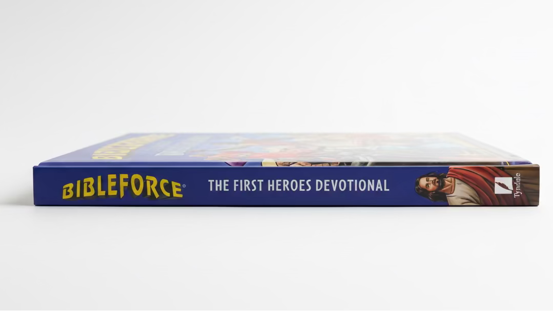 BibleForce: The First Heroes Devotional – hardcover Christian kids devotional book for ages 7–12 – 100 devotions based on biblical heroes