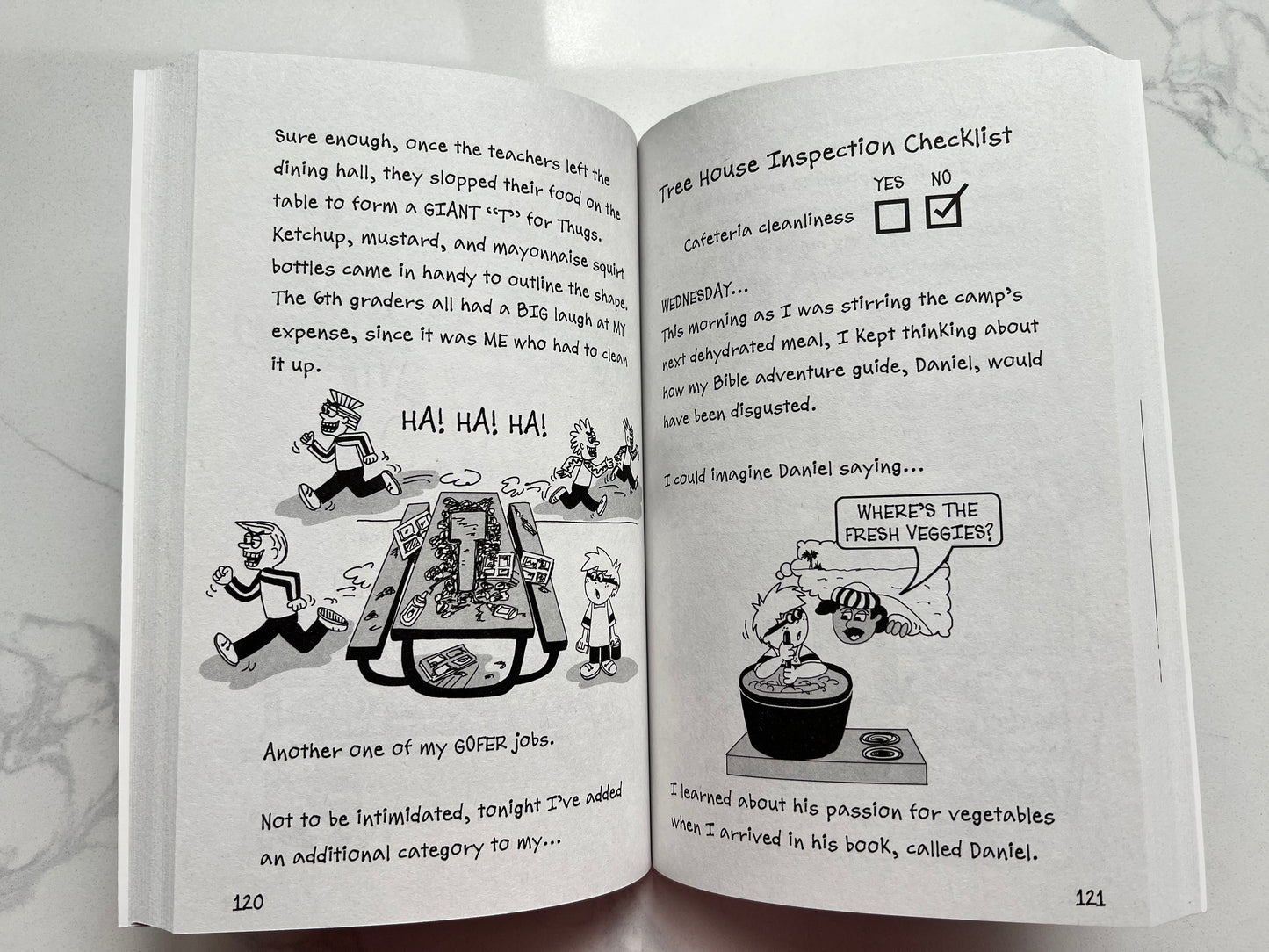 Bizarre Bible Adventures Bundle – Complete Set (Books 1–3) | Patrick Wigglesworth Christian Comic Journal for Kids Ages 7–12. Interior pages of Book 3 from the Bizarre Bible Adventures Bundle – cartoon illustrations with biblical humor and faith-based narrative for kids ages 7–12