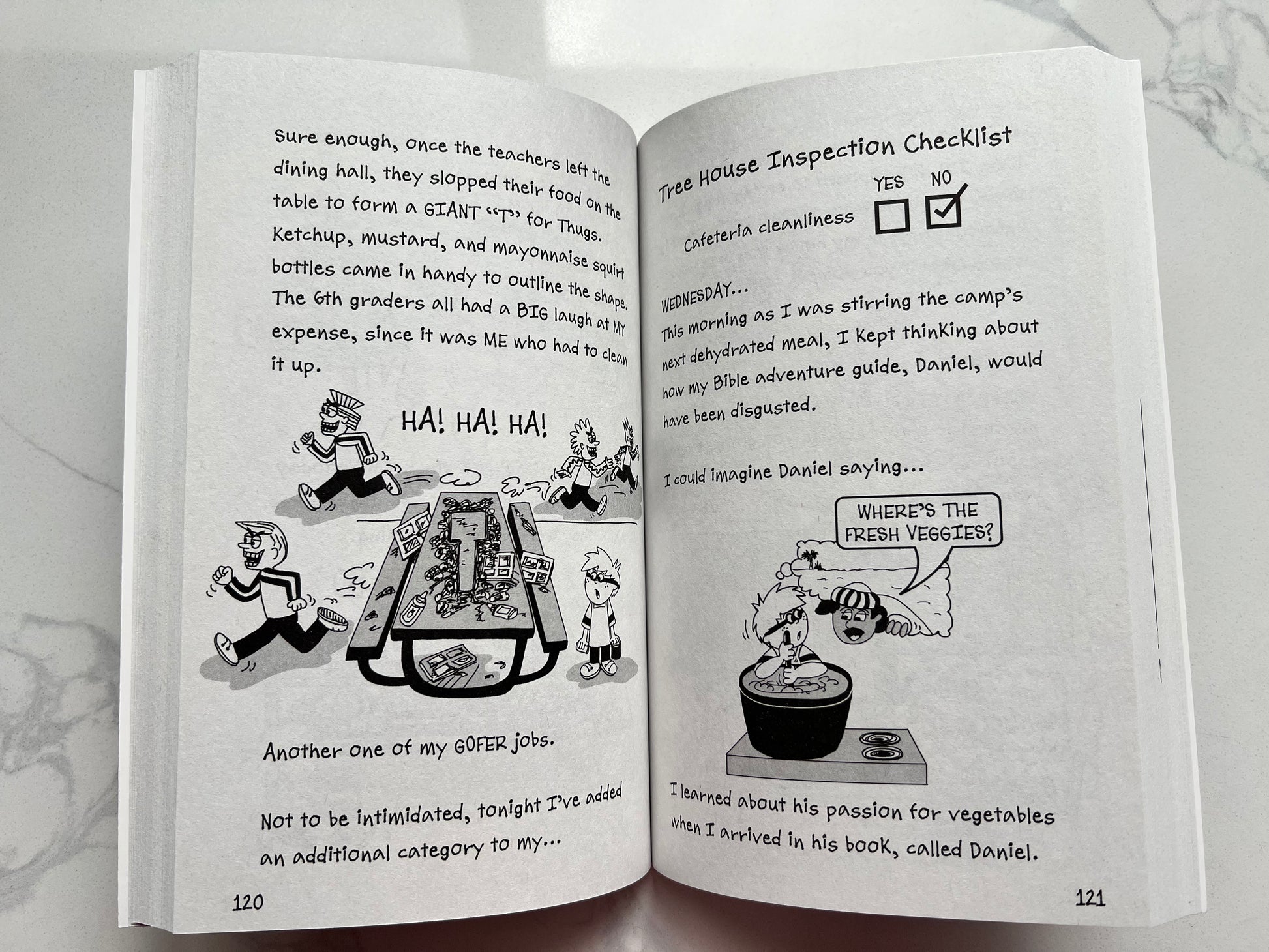 Bizarre Bible Adventures Bundle – Complete Set (Books 1–3) | Patrick Wigglesworth Christian Comic Journal for Kids Ages 7–12. Interior pages of Book 3 from the Bizarre Bible Adventures Bundle – cartoon illustrations with biblical humor and faith-based narrative for kids ages 7–12