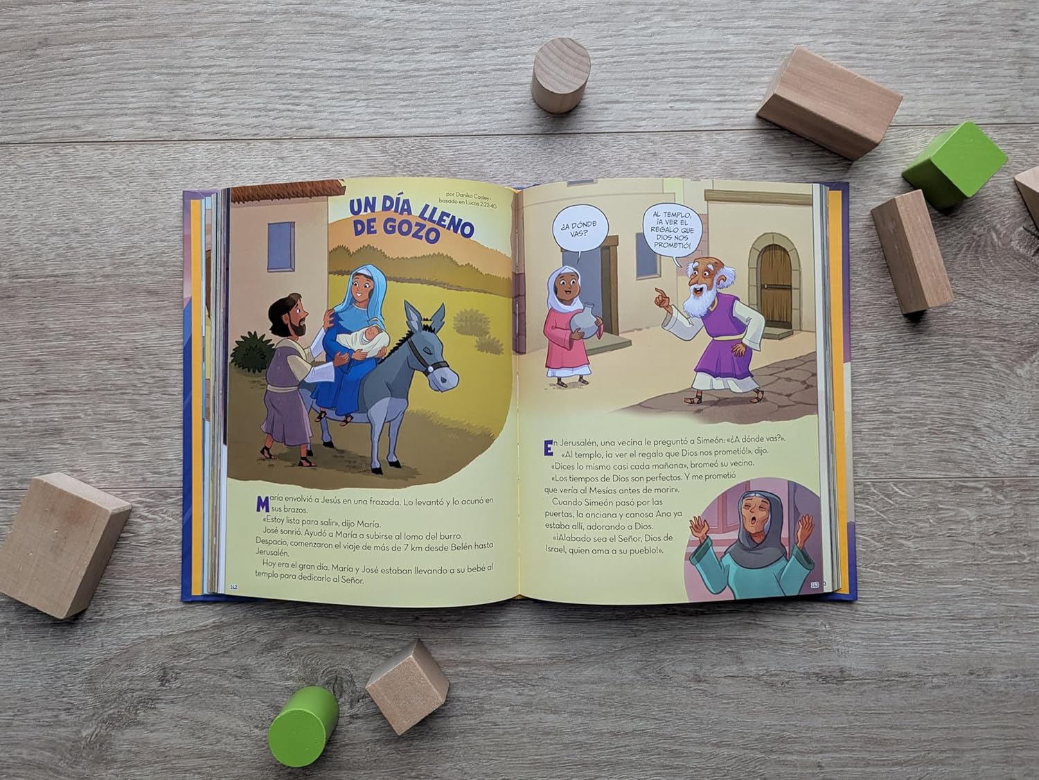 Interior pages of Cuentos Bíblicos para Leer una y Otra Vez – Spanish Christian Bible storybook with illustrated biblical scenes for kids ages 3–7