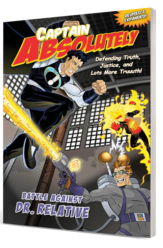 Captain Absolutely Revised & Expanded – Christian superhero graphic novel cover for kids ages 8–12 – Focus on the Family