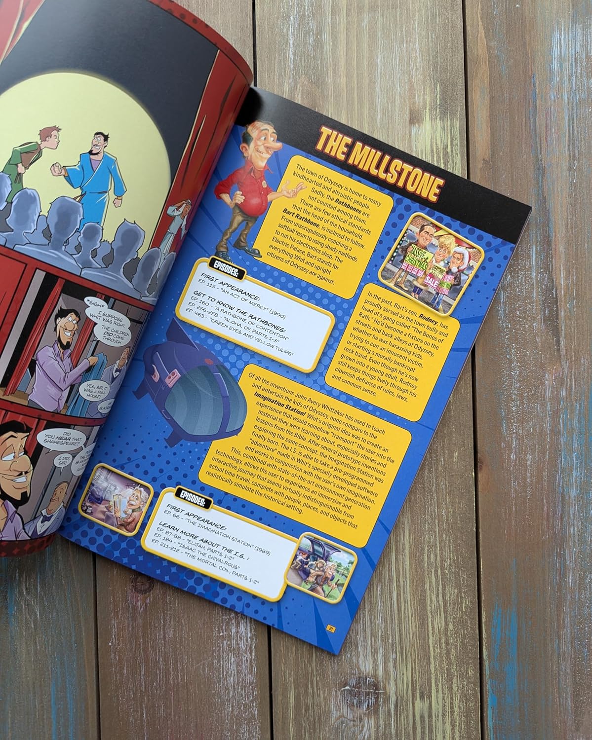  Interior pages of Elsewhere in Odyssey Vol. 1 – Adventures in Odyssey Christian graphic novel with illustrated story panels for kids ages 8–12