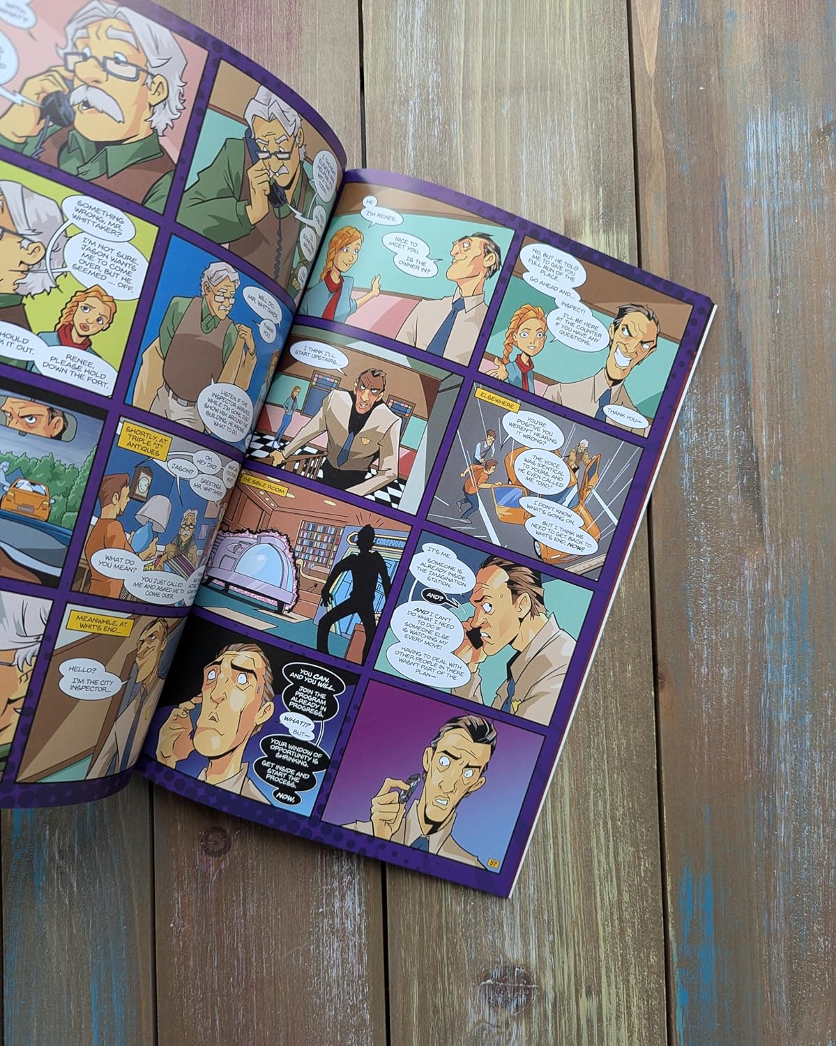 Interior spread of Elsewhere in Odyssey Vol. 1 – Adventures in Odyssey Christian graphic novel comic panels for kids ages 8–12