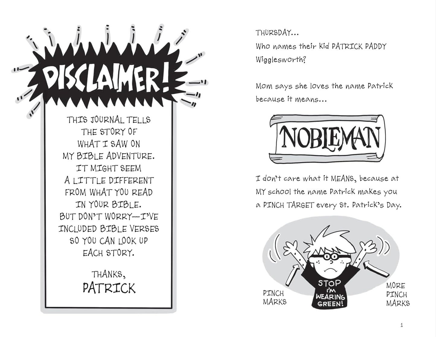 Over My Head Book 1 | Bizarre Bible Adventures Series | Christian Comic Journal for Kids | Interior pages | Tyndale House Publishers