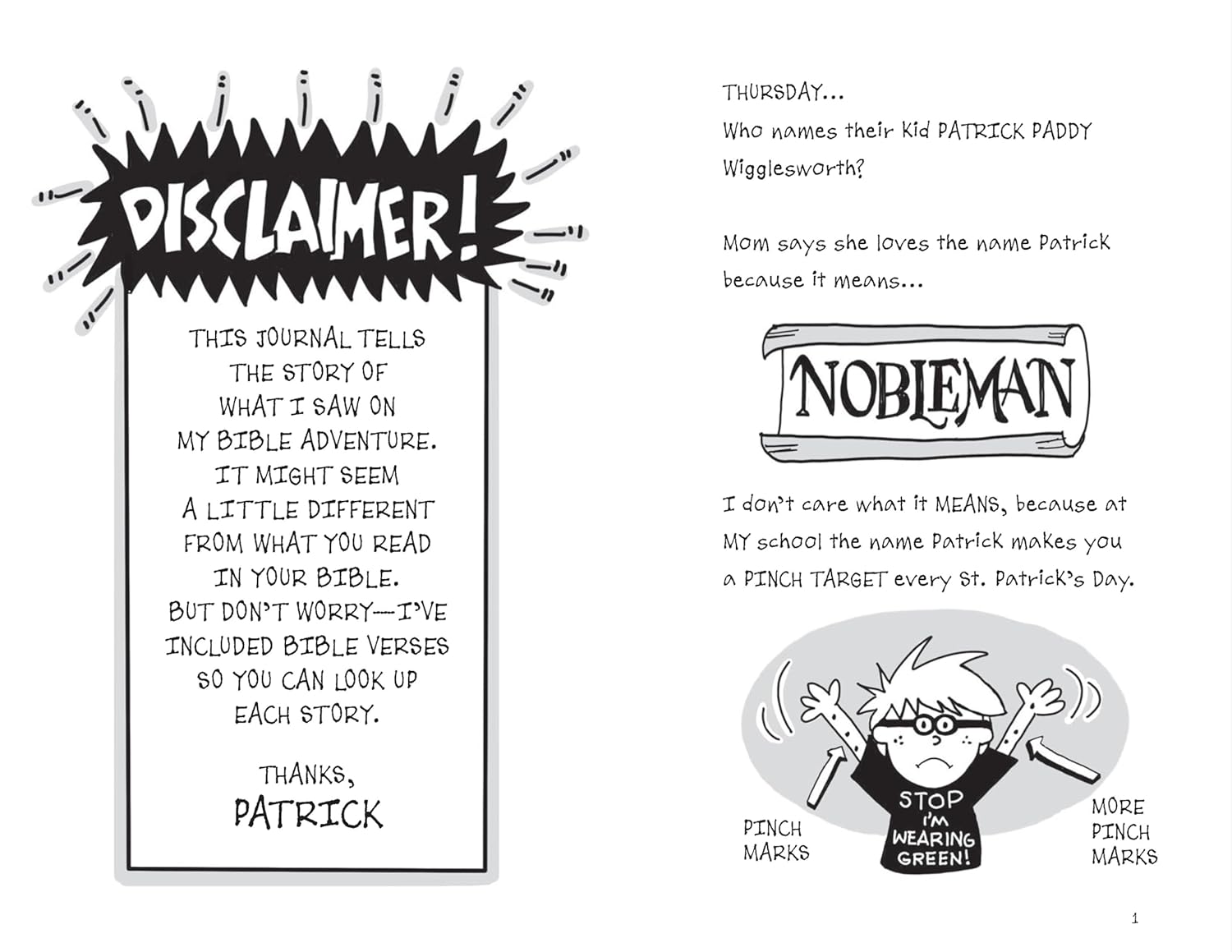 Over My Head Book 1 | Bizarre Bible Adventures Series | Christian Comic Journal for Kids | Interior pages | Tyndale House Publishers