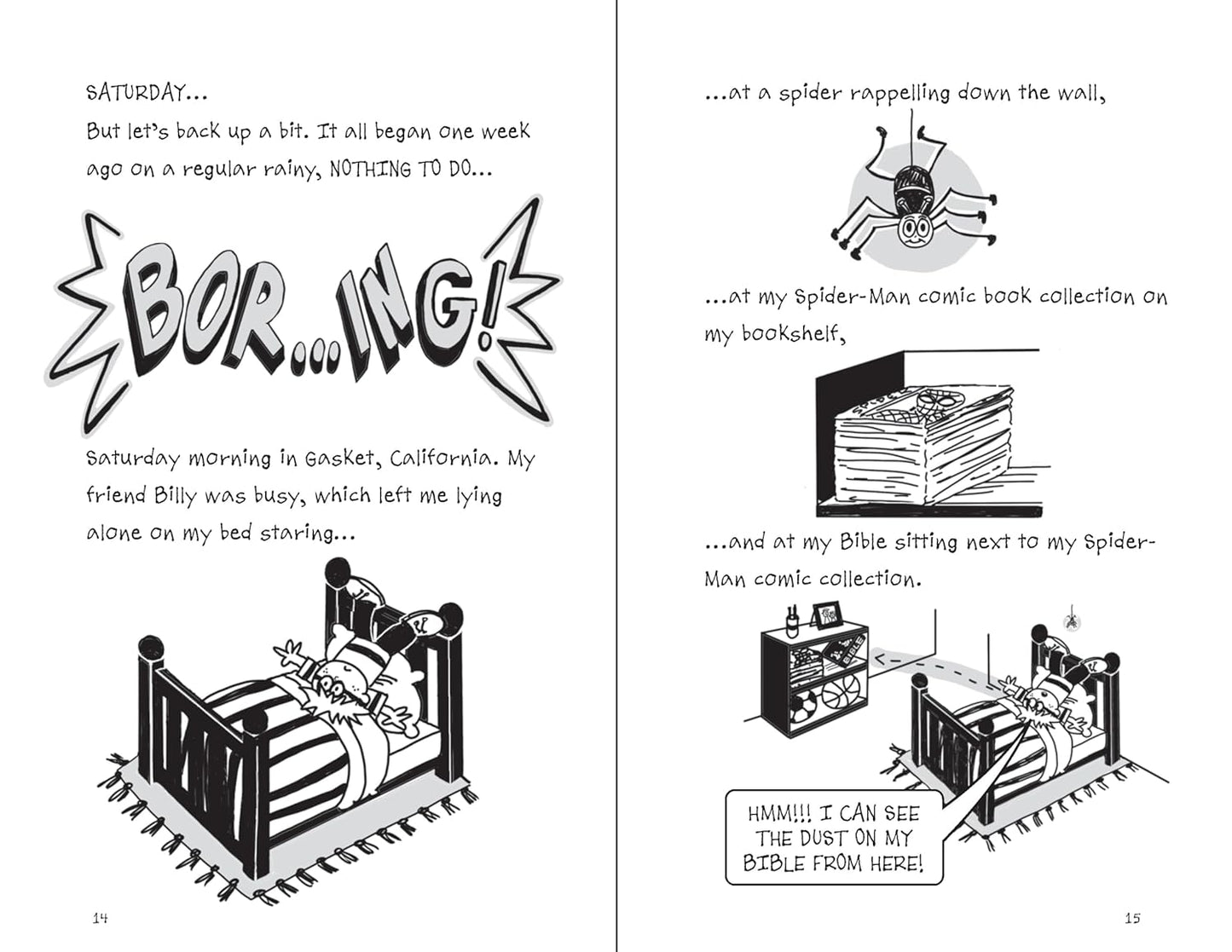 Over My Head – Patrick Wigglesworth's Bizarre Bible Adventures Book 1 | Interior Pages | Comic Journal Style Illustrations | Christian Book for Kids Ages 7–12