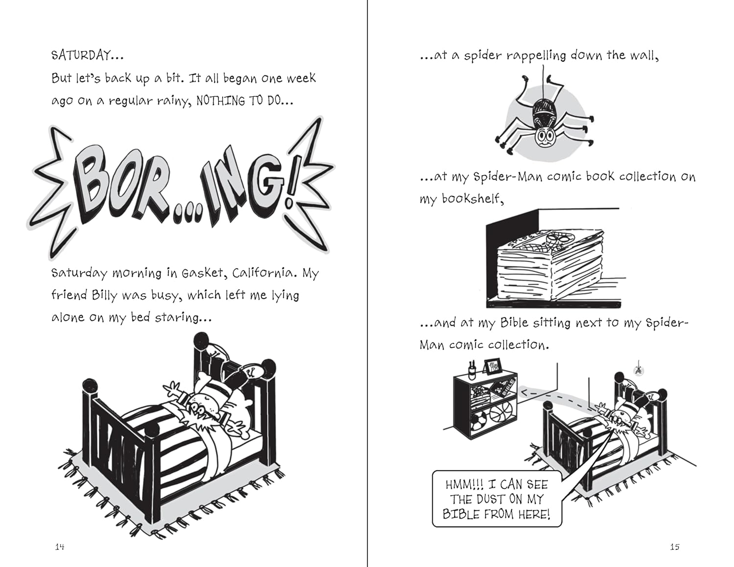 Over My Head – Patrick Wigglesworth's Bizarre Bible Adventures Book 1 | Interior Pages | Comic Journal Style Illustrations | Christian Book for Kids Ages 7–12