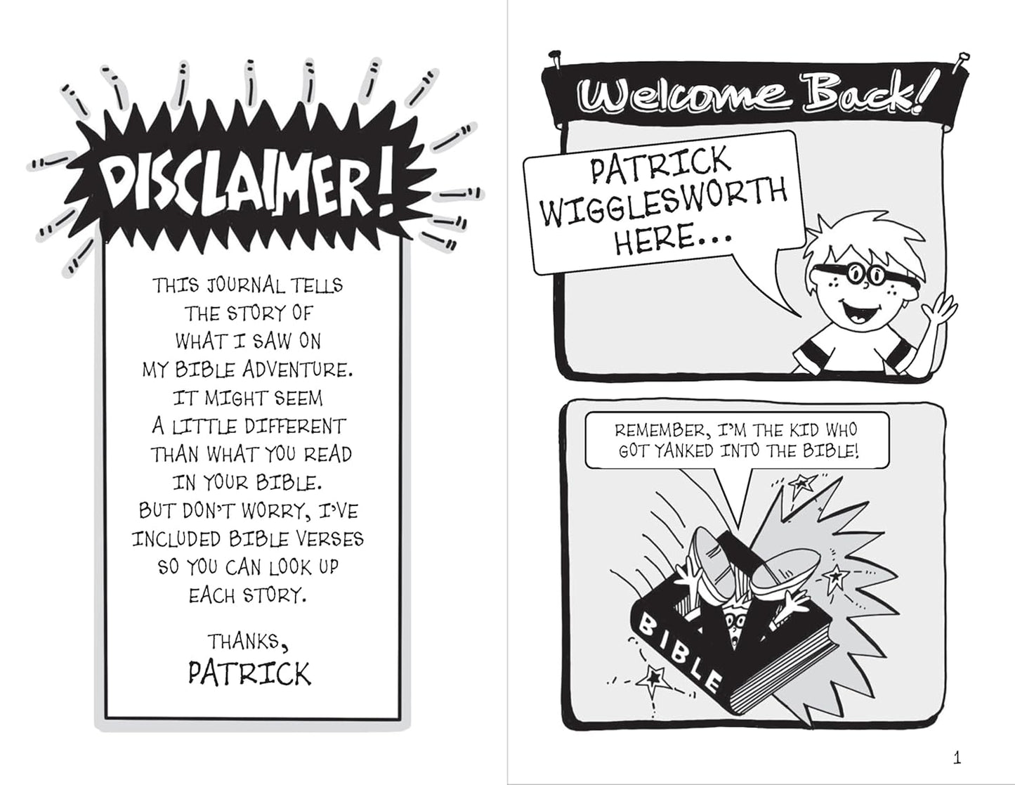 Tricky Times Book 2 | Bizarre Bible Adventures Series | Christian Comic Journal for Kids | Interior pages | Tyndale House Publishers