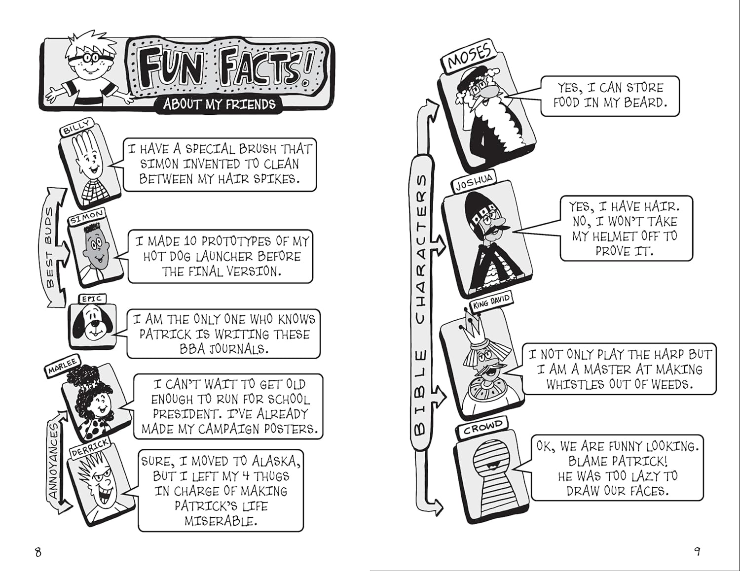 Dangerous Dilemmas – Patrick Wigglesworth's Bizarre Bible Adventures Book 3 | Interior Pages | Comic Journal Style Illustrations | Christian Book for Kids Ages 7–12