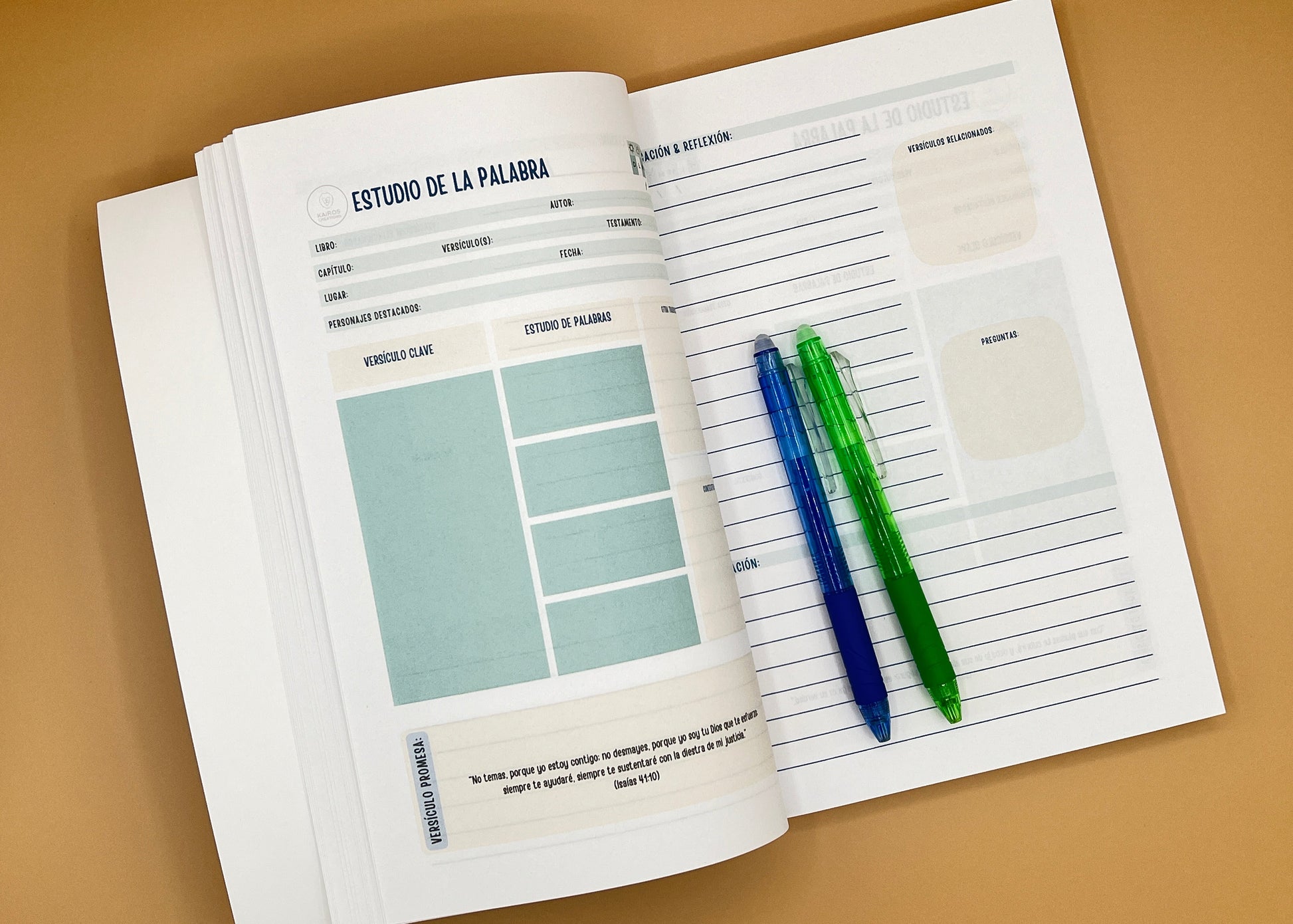 Bible Study Journal for Men, Open pages