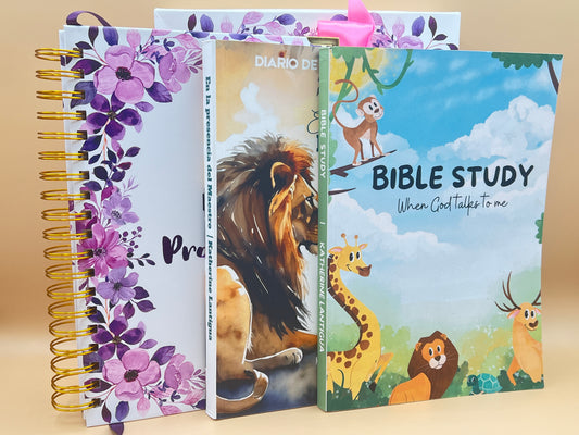 Bible Study – Family Set with Kids & Men’s Devotional Journals + God’s Promises Edition