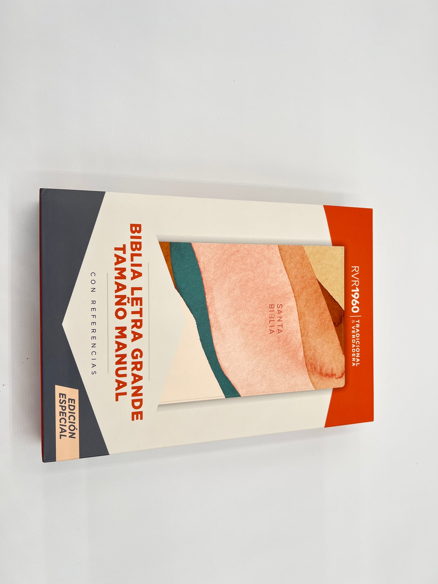 RVR 1960 Large Print Handy Size Bible – Special Watercolor Edition, Imitation Leather - Box Cover