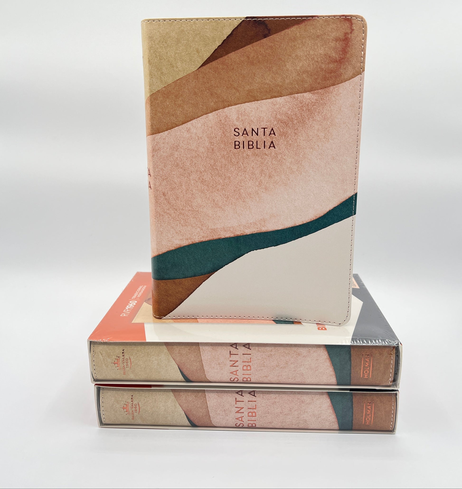 RVR 1960 Large Print Handy Size Bible – Special Watercolor Edition, Imitation Leather - Up front