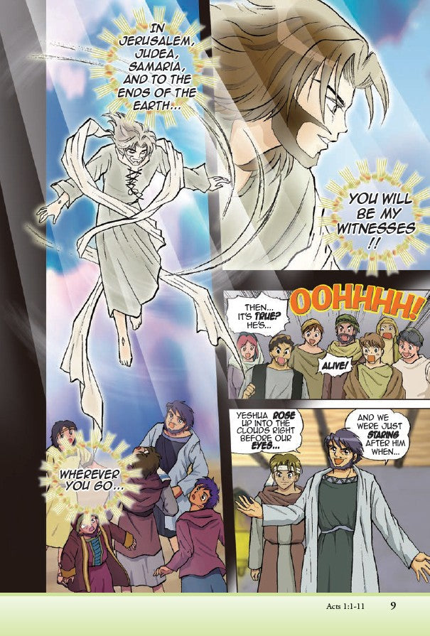 Manga Metamorphosis – Christian Manga Bible Story Book for Kids, Teens & Devotional Reading. Comic book page with animated characters and text bubbles