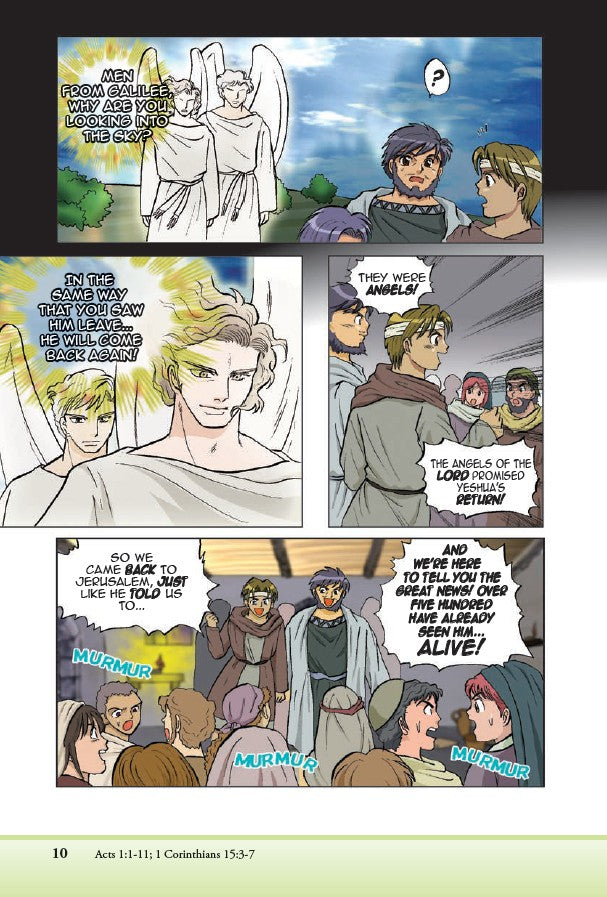 Manga Metamorphosis – Christian Manga Bible Story Book for Kids, Teens & Devotional Reading. Comic book page with character dialogues and illustrations