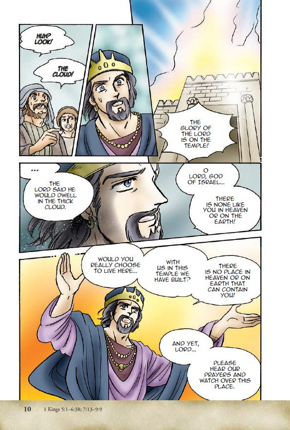 Manga Messengers – Christian Manga Bible Stories About Prophets | Bible Study Book for Kids, Teens & Young Adults. Comic strip with religious characters and text bubbles on a beige background