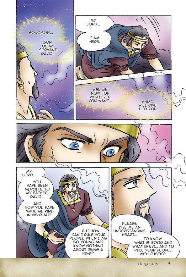 Manga Messengers – Christian Manga Bible Stories About Prophets | Bible Study Book for Kids, Teens & Young Adults. Comic book page with character dialogue and expressions