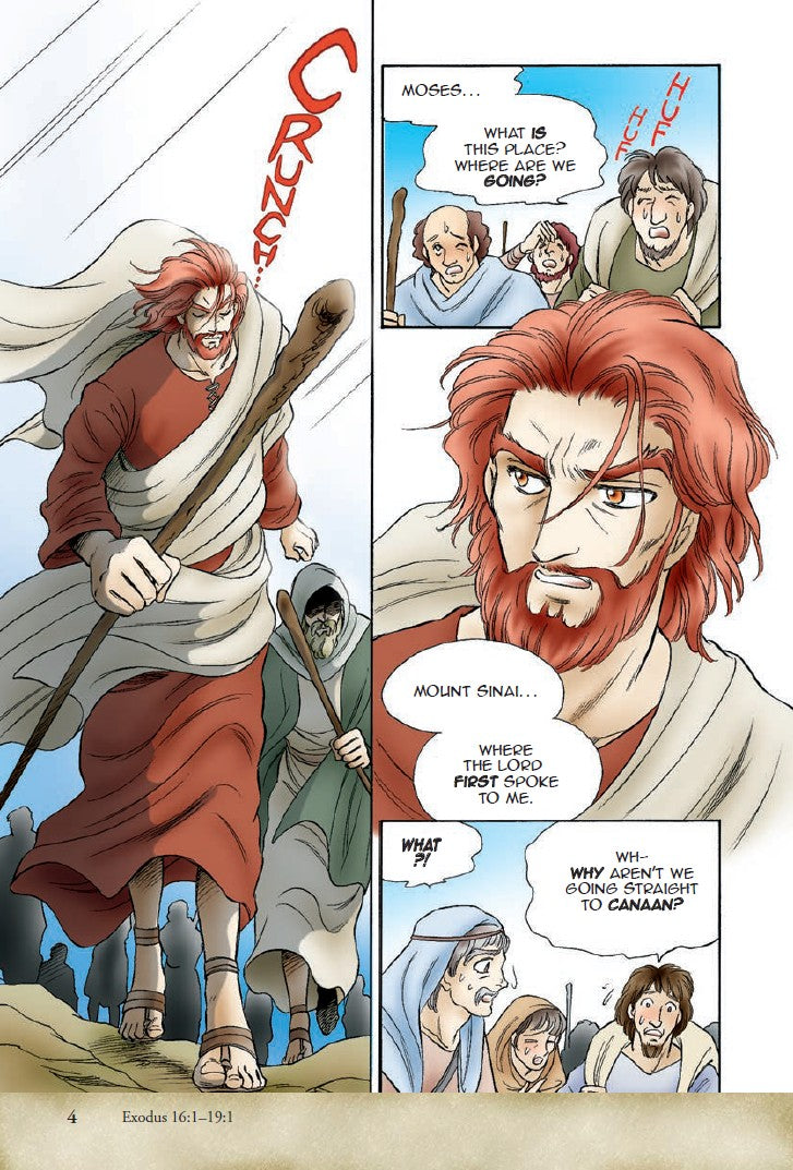 Manga Melech | The Story of Israel's Kings – Bible Manga for Teens & Young Adults. Interior manga panel of a warrior character with dialogue bubbles – Manga Melech Bible manga retelling Israel's kings for teens ages 13–18