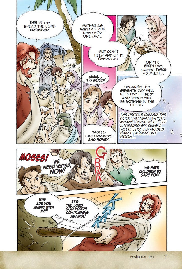 Manga Melech | The Story of Israel's Kings – Bible Manga for Teens & Young Adults. Interior manga page with characters and dialogue depicting a biblical story of Israel's kings – Manga Melech for teens ages 13–18