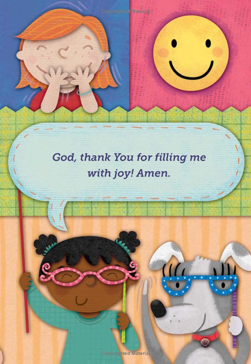 My Little Words Devotional – Little Words Matter Board Book #1 – First Bible Devotions for Toddlers, Children's book cover with colorful illustrations of a girl, dog, and smiley face with text.